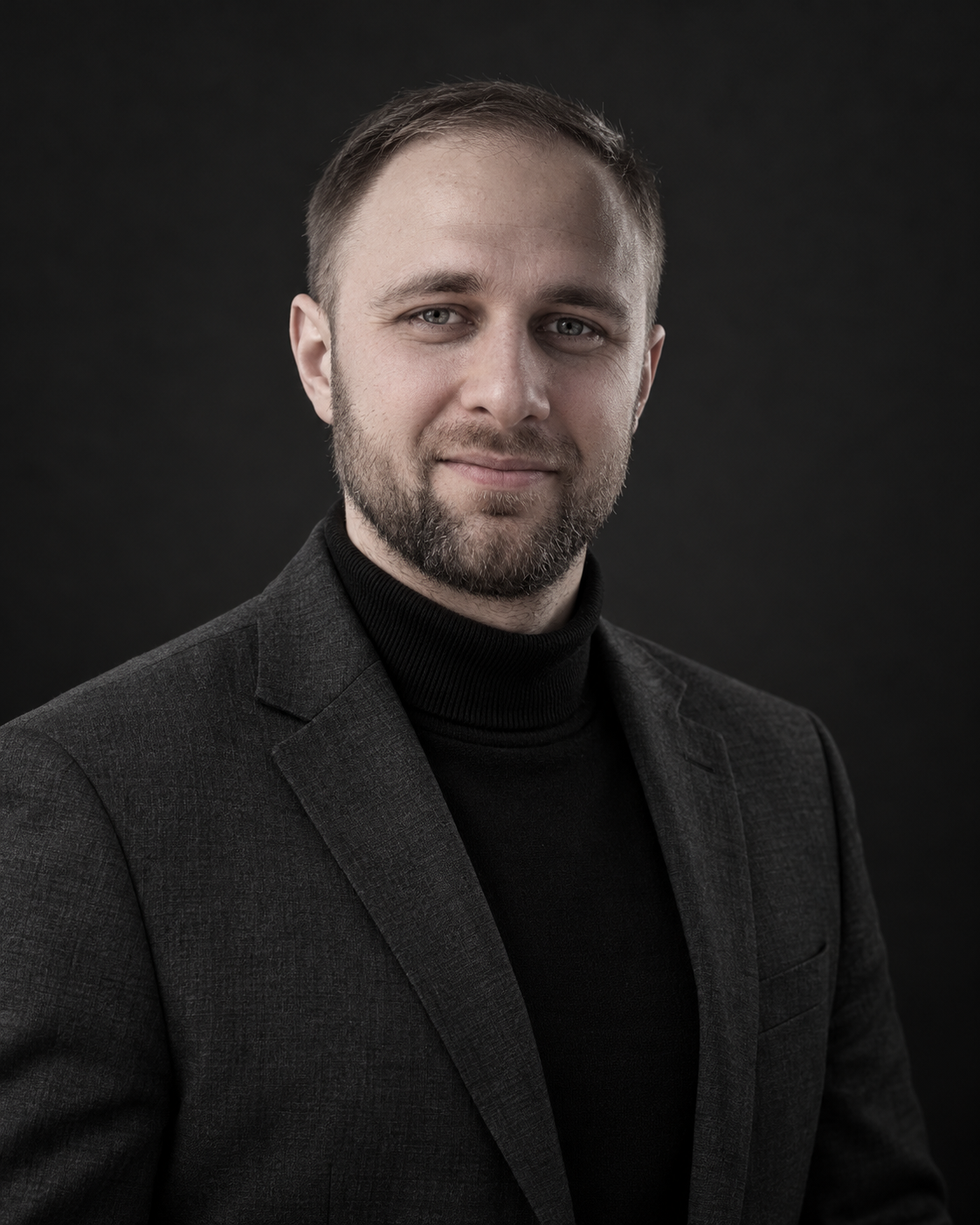 AI-assisted portrait of Vladyslav, based on his own reference photographs